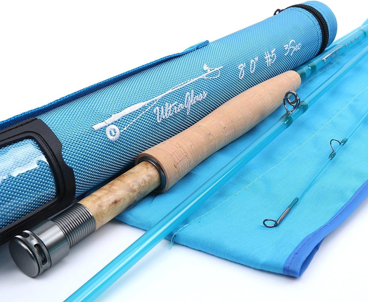 Maxcatch Fiberglass Fly Rod 8’0’’ 5wt/ 7’0’’ 3wt Threepiece (Blue