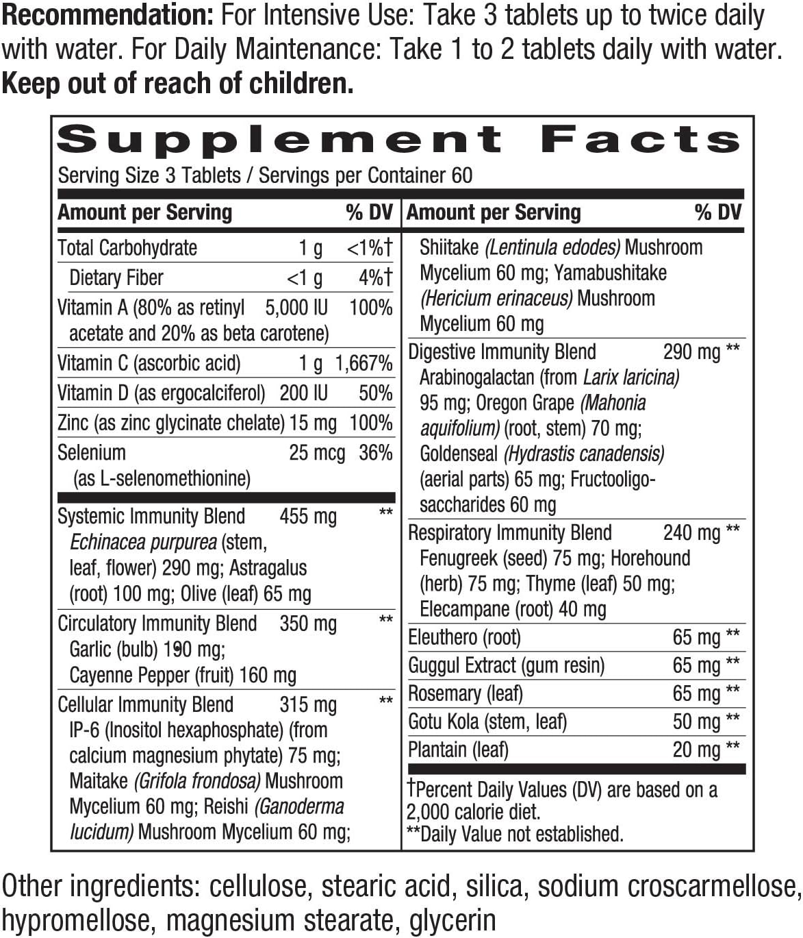 Nature's Way Systemwell Ultimate Immunity Multi-System Defense, 180 tablets: Health & Personal Care