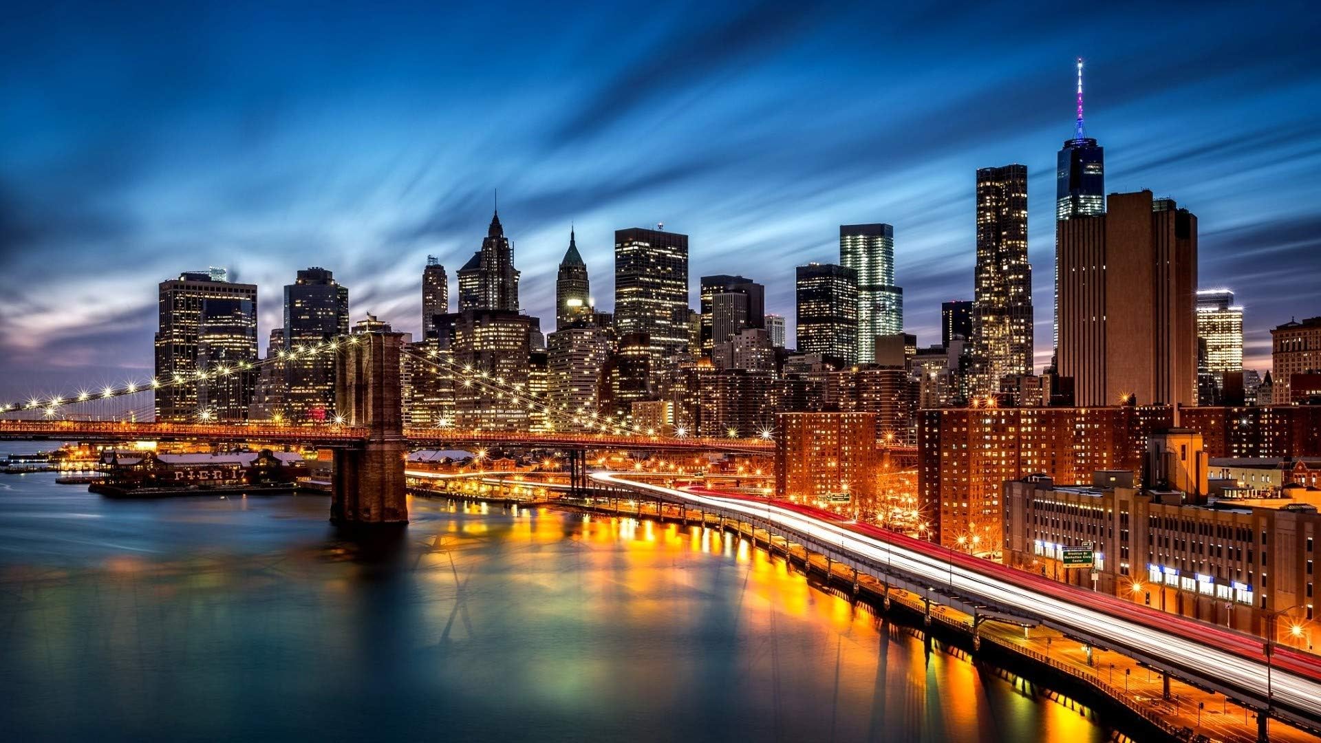 Wooden Puzzle 1500 Piece Jigsaw Puzzle for Adults - New York City Brooklyn Bridge Scenery - Game Between Husband and Wife