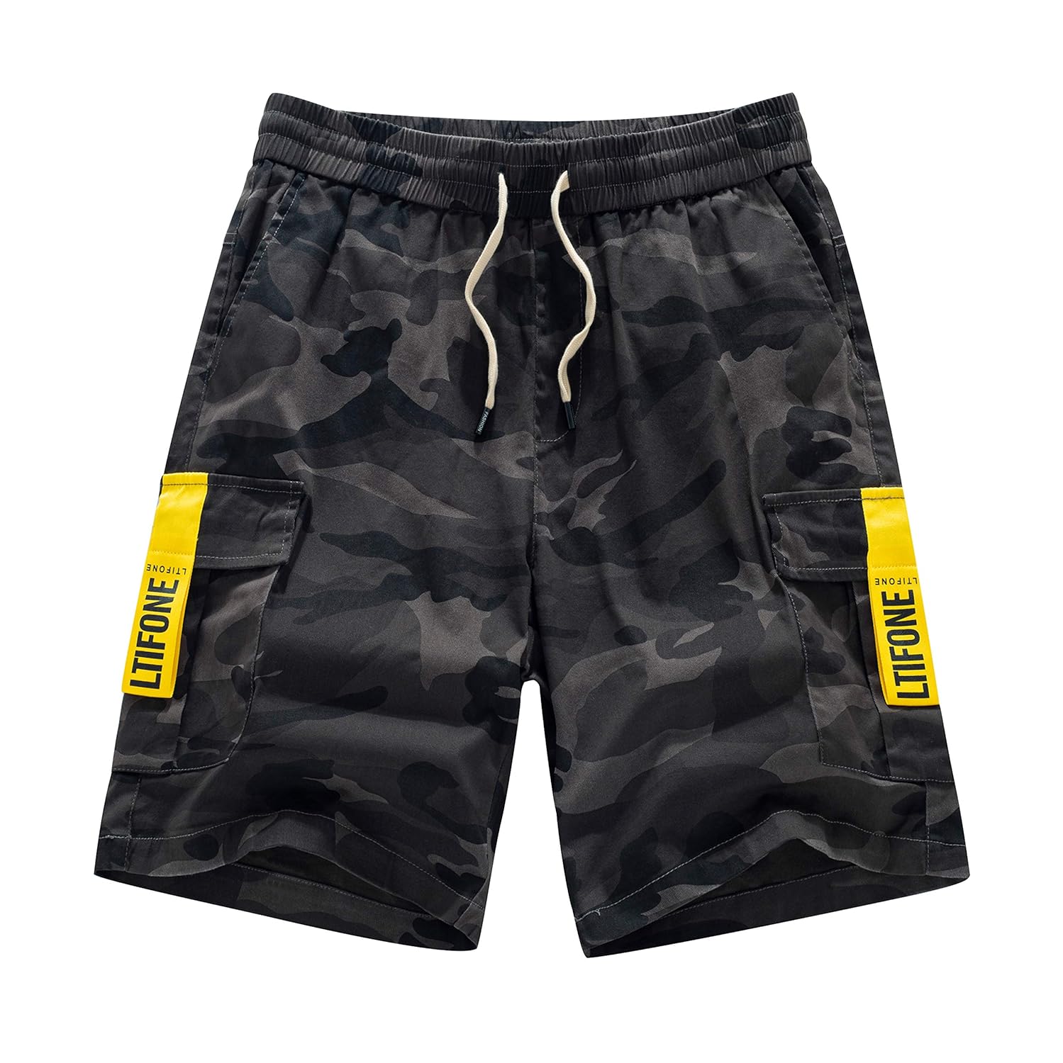 Buy LTIFONE Men's Relaxed Fit Cargo Short Elastic Premium Waist Relaxed