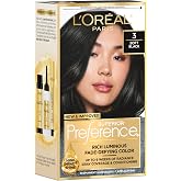 L'Or&eacute;al Paris Superior Preference Luminous Fade-Defying Permanent Hair Color, Hair Dye For Up to 9 Weeks of Radiance, Soft Black 3, 1 Hair Dye Kit