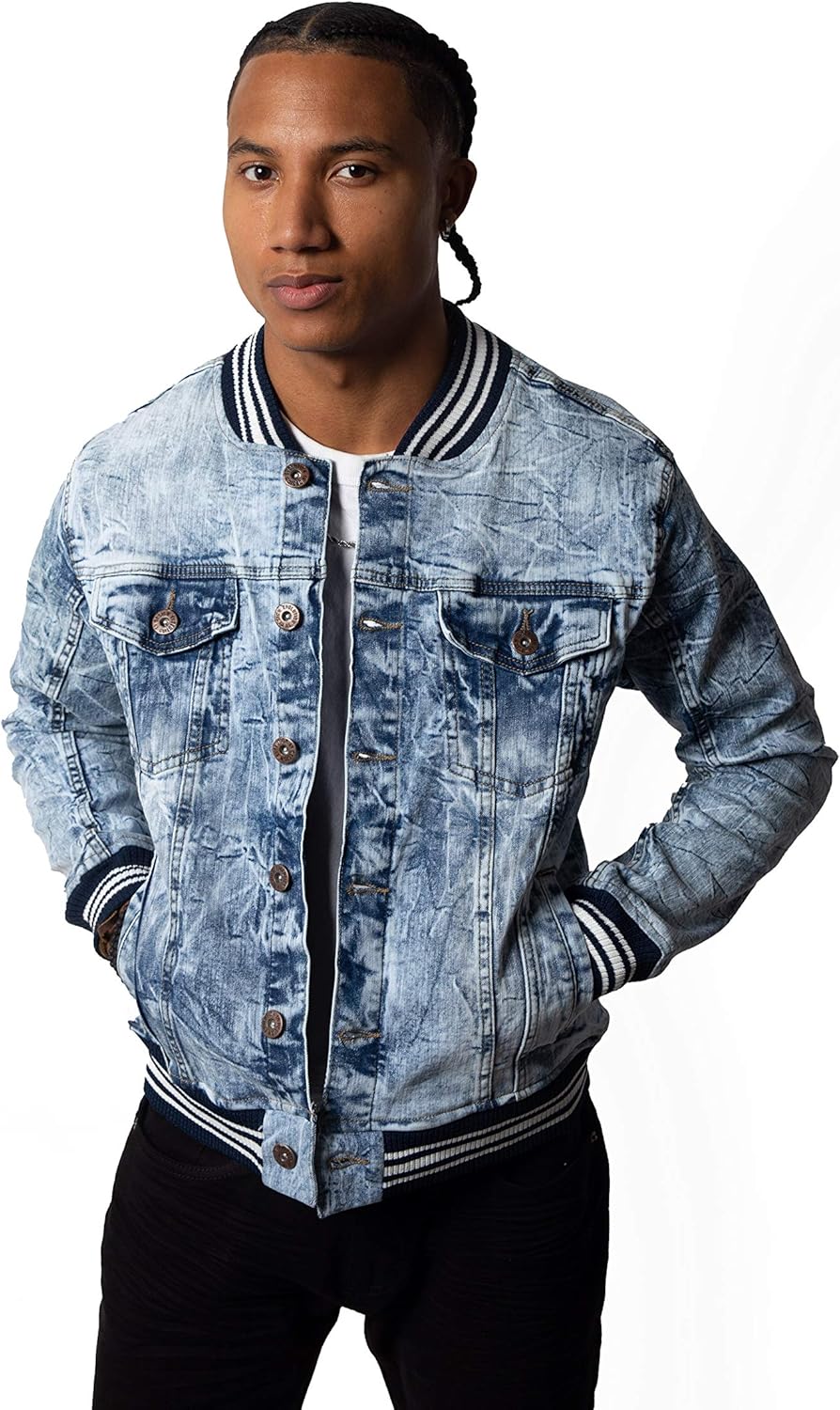 denim snuggle long jacket