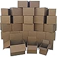 Amazon Basics Cardboard Moving Boxes in Small, Medium and Large Sizes (Assorted), Pack of 30, Brown