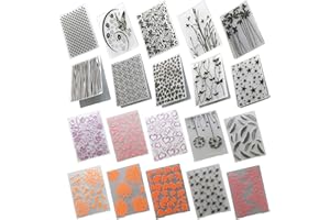 20 Pcs Embossing Folders, Plastic Embossing Template Scrapbook Paper Card Embossing Stencil Photo Album Wedding Decoration Em