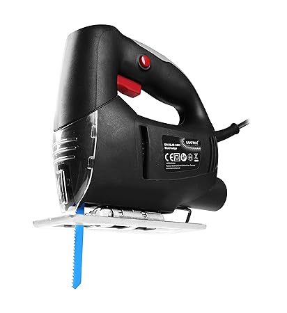 Matrix Stichsäge, 480 Watt, Sägeblatt-Rollenführung, Adapter für Absaugung, Neigung 45°, mit Parallel-Anschlag