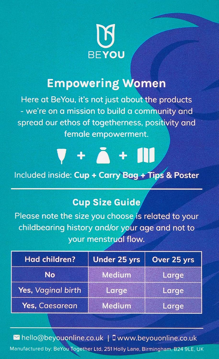 BeYou Menstrual Cup, Clear Or White - Image 4
