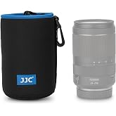 JJC Neoprene Camera Lens Pouch Case, Drawstring Bag for Lens up to 3.5x6.7" | Water-Resistant, Soft Padded, with Carabiner, Compatible with Canon EF 24-70mm f/2.8L, EF 85mm f/1.2L II, Sigma 70-300mm
