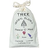 Peace O' Mind Herbal Blend - Chamomile, Red Rose Petals, Lavender | Natural Caffeine Free Tea & Smoke Blend by Tree Fifty Four | 30 Cups