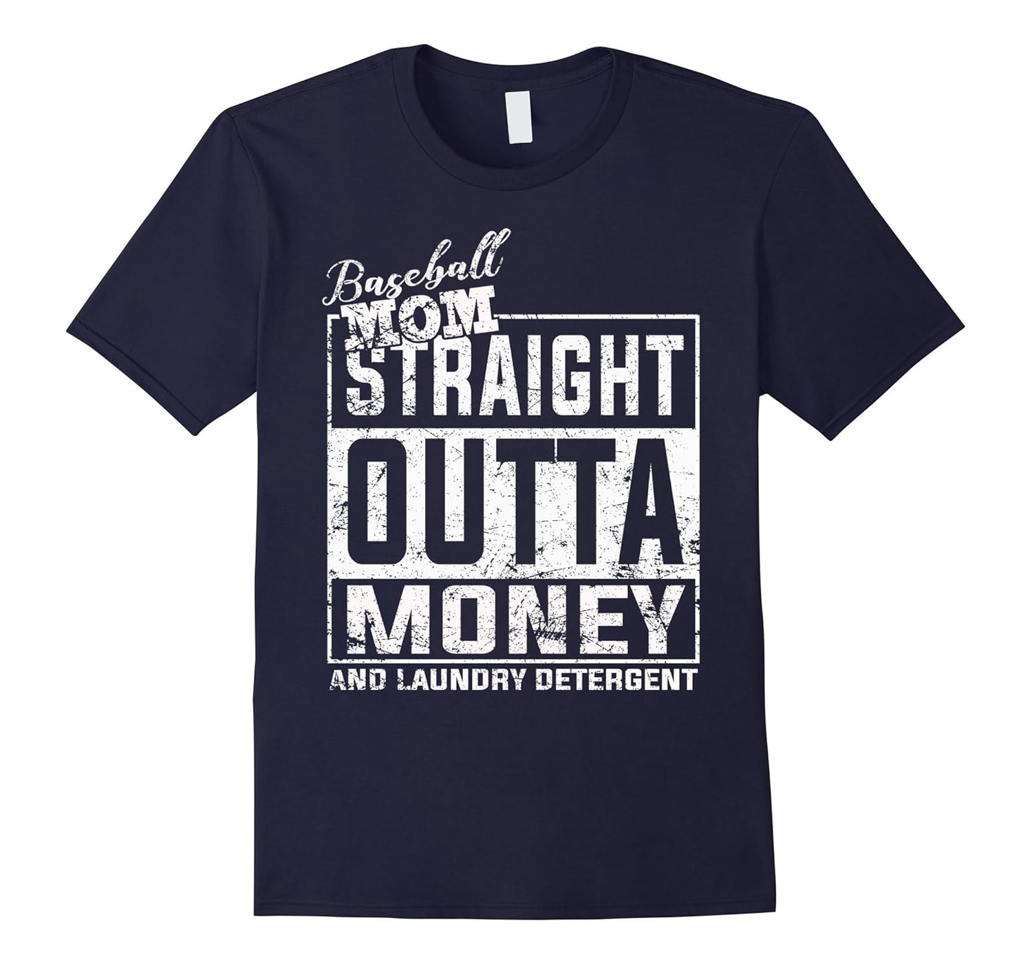 Baseball mom Straight Outta Money T-shirt-ANZ