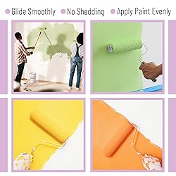 Bates- Paint Roller Covers, 9", Yellow Stripes, 8