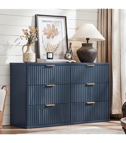 Amazon.com: Furniway Navy Blue Dresser for Bedroom, Modern Dresser with 3  Drawers and Smooth Slides, Wide Chest of Drawers with Golden Handles for  Bedroom, Living Room, Closet, 15.7" D x 31.5" W