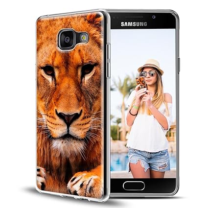 Conie Backcover kompatibel mit Samsung Galaxy A3 2016, Silikon Hülle mit Bilder Motive verstärkte Knöpfe Kantenschutz Bumper