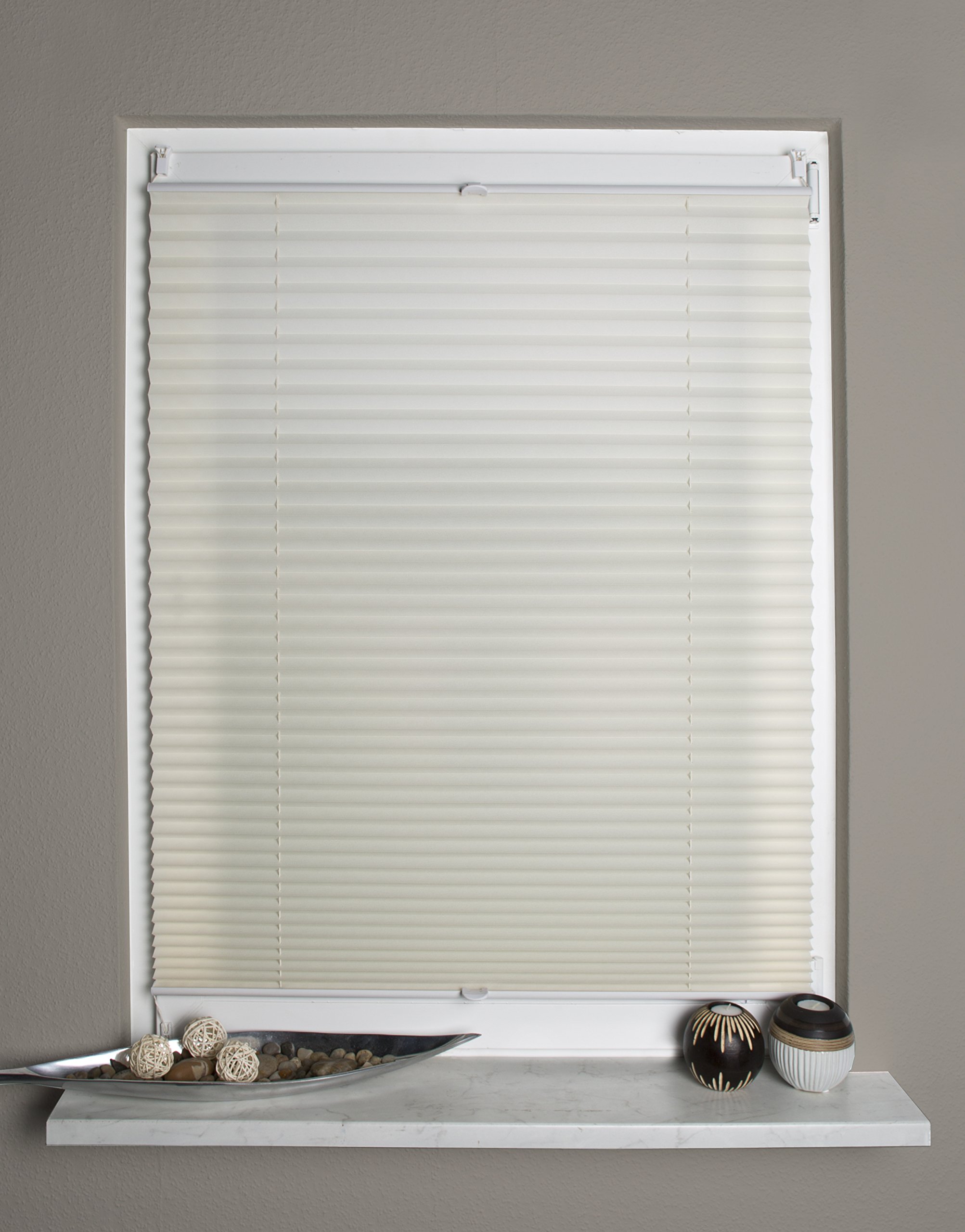 Home Fashion up and down pleated blind fabric., Fabric, beige, 130 x 90 cm