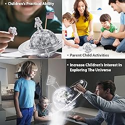 3D Crystal Puzzle, 40PCS Saturn Assembly Brain
