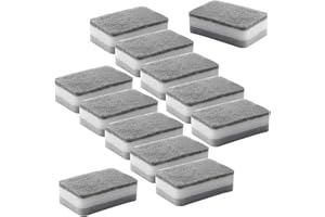 Yardenfun 10Pcs Kitchen Dish Sponges Pack Grey Cleaning Sponge for Washing Dishes Lightweight Quick-dry