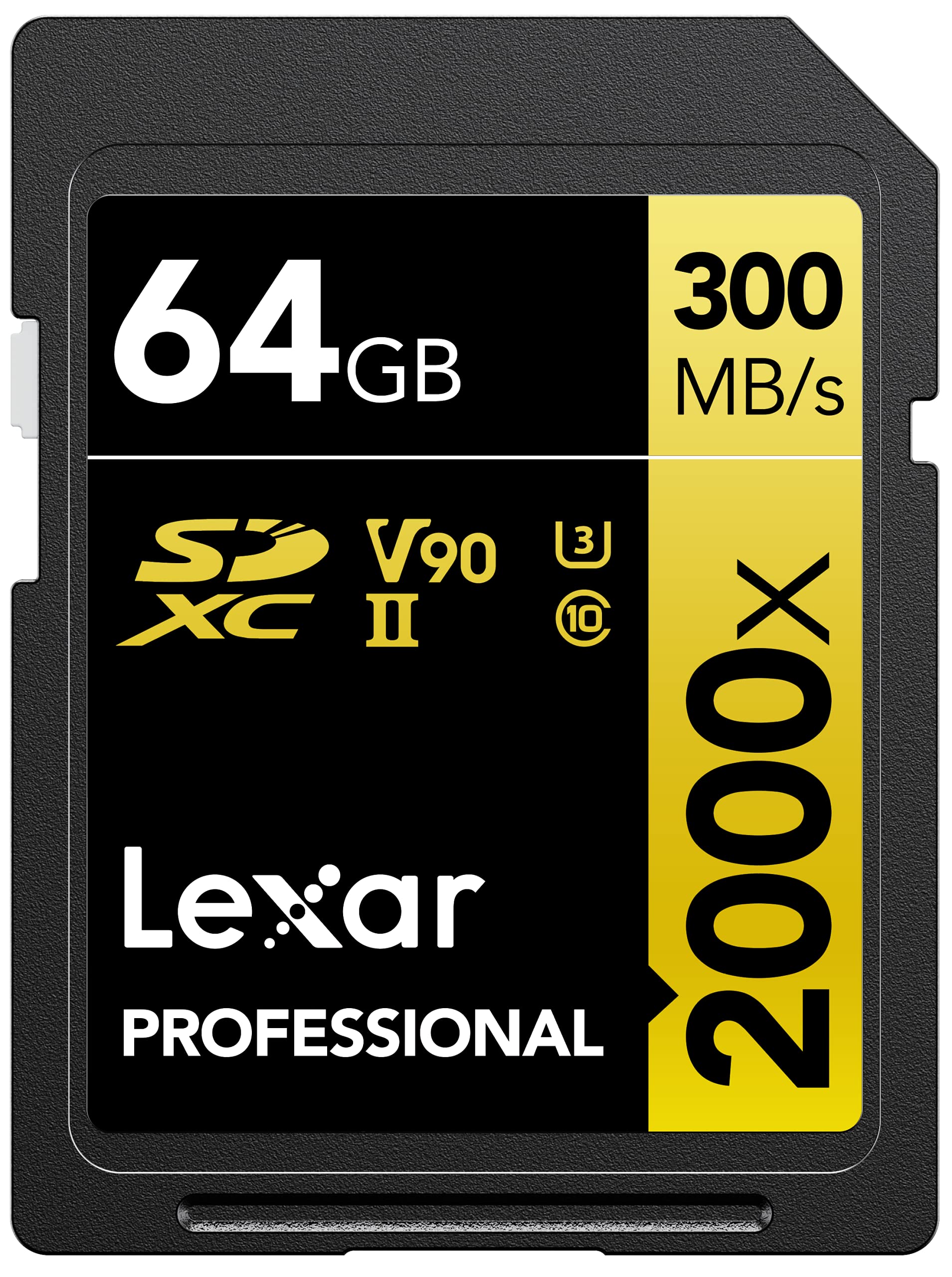 Lexar Professional 2000X 64GB Sdhc Uhs-II Class 10, W128261505 (Uhs-II Class 10)