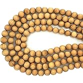 CarpenterC 200pcs 10mm Gorgeous Natural Round Polished Rosewood Loose Beads for Jewelry Making DIY Handmade Crafts