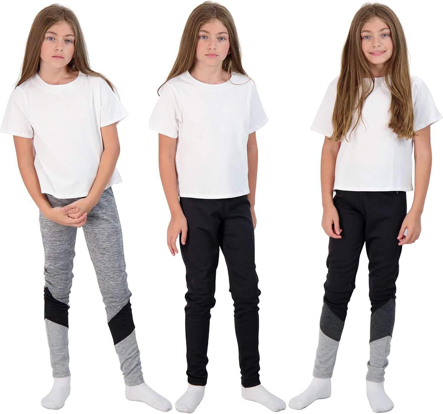 Hind 3-Pack Girls Fashion Active Leggings Workout Clothes for Kids Athletic Sports: Clothing