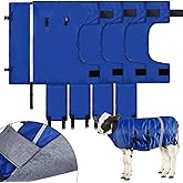Dunzy 2 Pcs Calf Coat Calf Jacket Calves Warming Blanket Warm Thickened Waterproof Windproof Calves Saver Coat Blanket for Keeping Cow Baby Belly Protection (Blue)