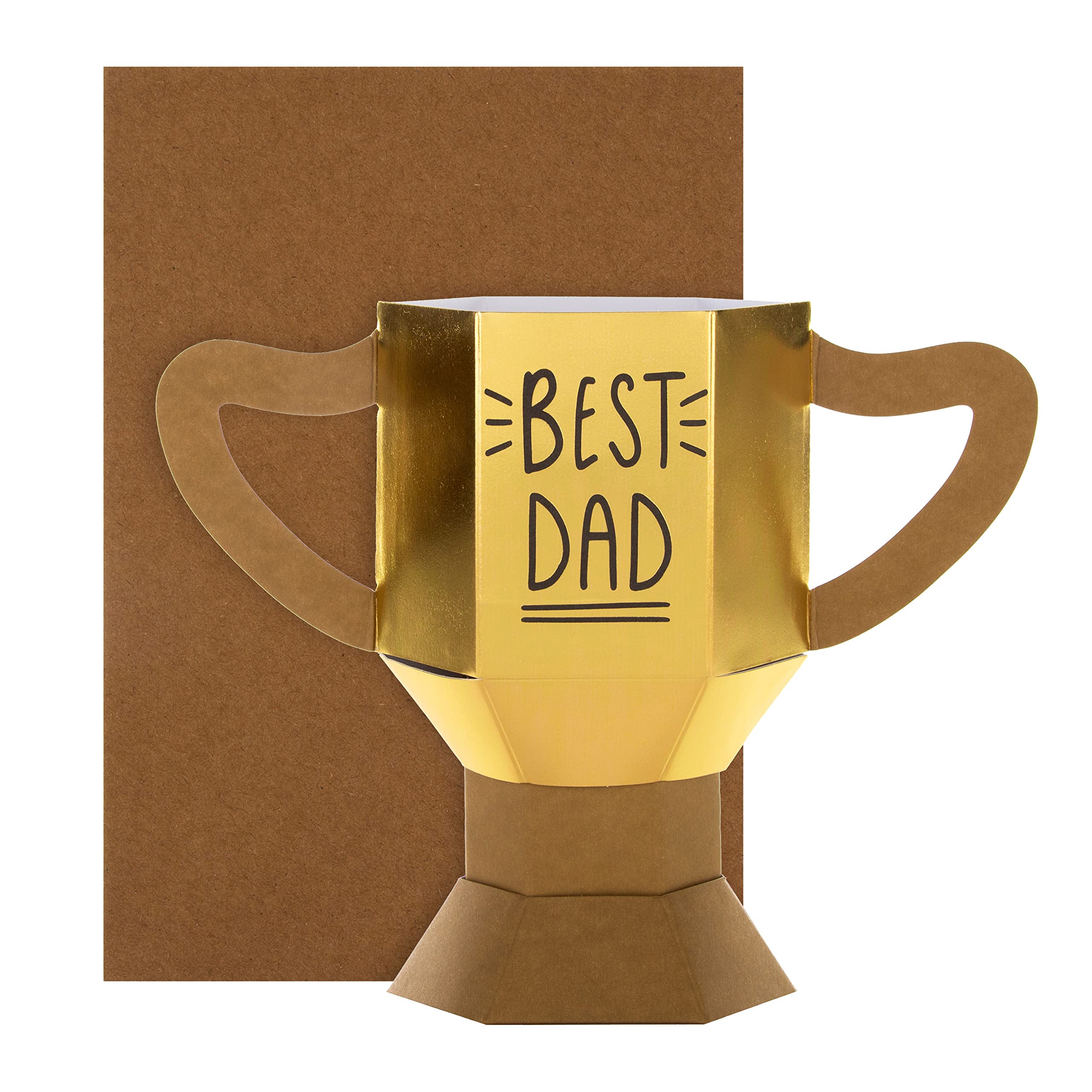 Hallmark 3D Birthday Card for Dad - 'Best Dad' Trophy Design