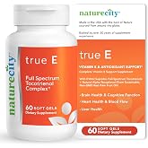 NatureCity True-E Vitamin E Complex, EVnol SupraBio Formula, 60 Soft Gels | Sourced from Non-GMO, Sustainable Red Palm Oil with Naturally Occurring Alpha, Beta, Delta and Gamma Antioxidant Compounds