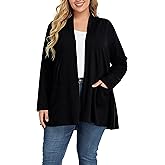 Shiaili Long Plus Size Cardigans for Women Easy to Wear Open Front Clothing