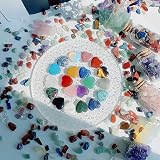 XIANNVXI 20 Pcs Healing Crystals Gemstones Heart Stones Gift Set for Women view 3