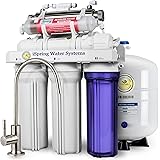 iSpring RCC7AK-UV DELUXE Under Sink 7-Stage Reverse Osmosis Drinking Water Filtration System with Alkaline Remineralization and UV Sterilizer - WQA Gold Seal Certified