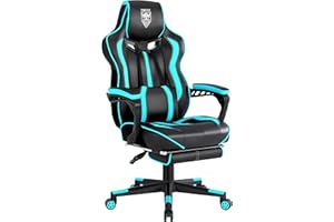 Vonesse Gaming Chair with Footrest Gamer Chair with Massage Reclining Computer Chair Big and Tall Ergonomic Game Chair for Ad