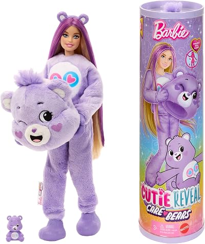 Barbie Cutie Reveal Care Bears Doll & 10 Surprises JCN94