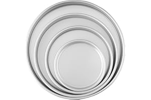 Wilton Round Cake Pans, Aluminum, 4 Piece Set for 6-Inch, 8-Inch, 10-Inch and 12-Inch Cakes