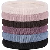 60 Pcs 2 Inch Neutrals No Damage Hair Ties for Women Thick Hair , Large Soft Seamless Nylon Fabric Hair Ties Ponytail Hair Holders Hair Elastics Hair Band for Women