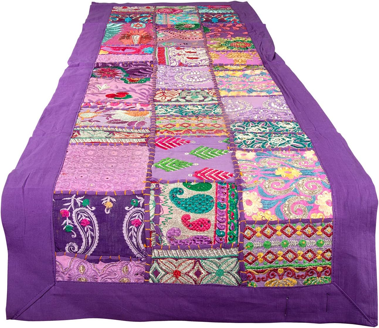 Best purple table runner boho
