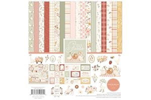 Carta Bella Silly Goose Collection Kit Scrapbooking Kit with 12 Double Sided Papers and Element Sticker Sheet