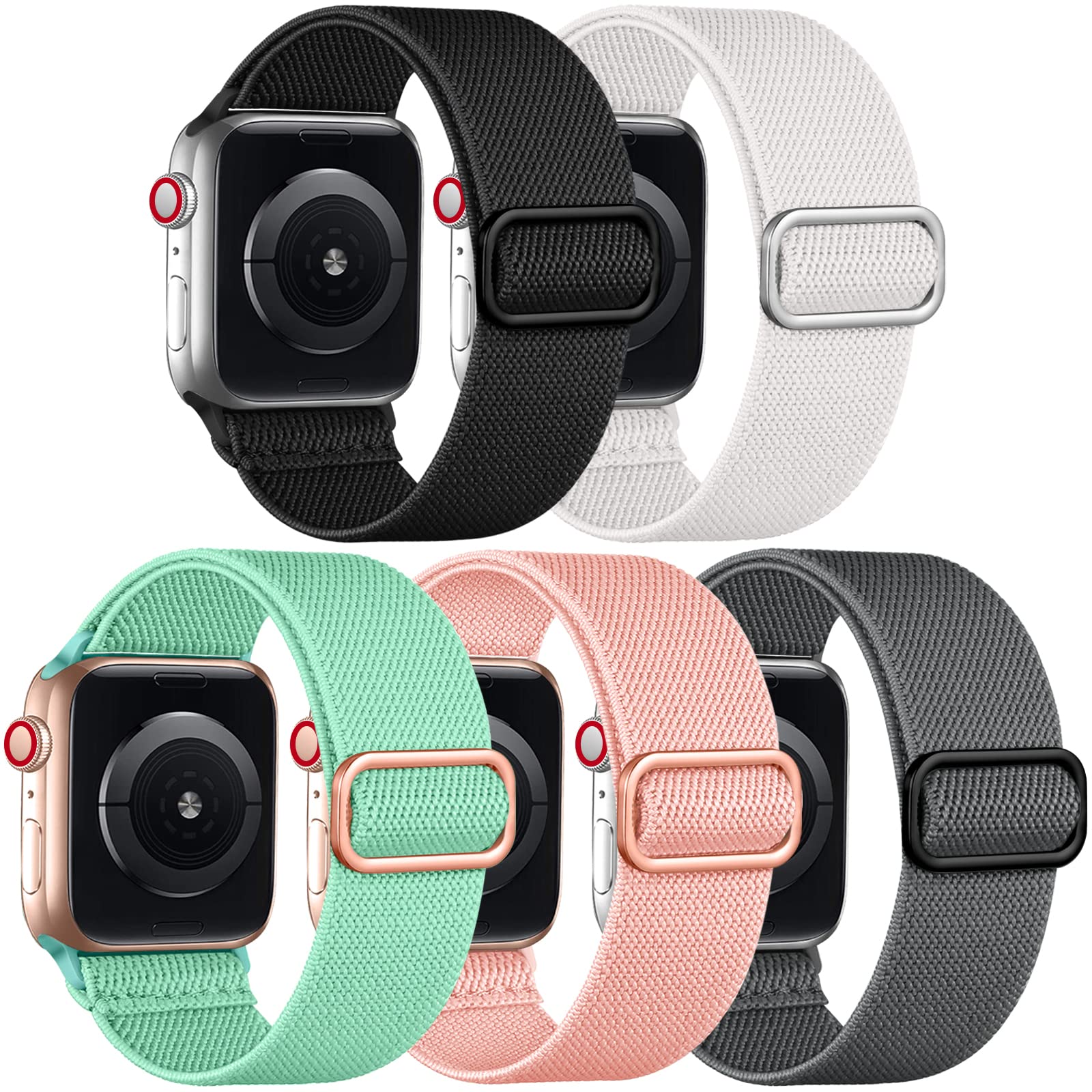 Photo 1 of ***ONLY THREE***

   Adorve Stretchy Solo Loop Compatible with Apple Watch Bands 49mm 46mm 45mm 44mm 42mm 41mm 40mm 38mm Men Women, Soft Nylon Elastic Braided Strap for iWatch Ultra 3/2/1, Series 11/10/9/8/7/6/5/4/SE2/SE3