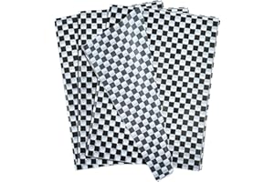 MUNILAIL 100 Sheets Checkered Tissue Paper 14 x 20 Inches Black and White Tissue Paper for Gift Bags Bulk Race Car Wrapping Paper Gift Paper Tissue for Birthday Gift Packing Crafts