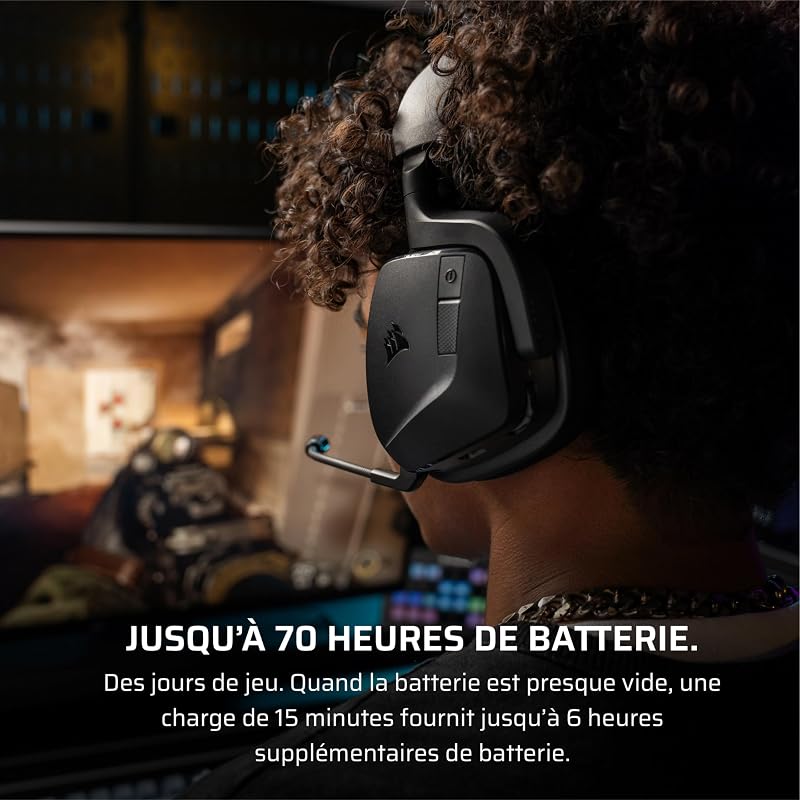 Void v2 Casque de Jeu sans Fil avec Bluetooth – Carbone