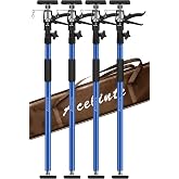 4PK Support Pole,Steel Telescopic Quick Adjustable 3rd Hand Support System, Support Rod, Supports up to 154 lbs Construction Rods for Cabinet Jacks Cargo Bars Drywalls Extends from 50 Inch to 118 Inch