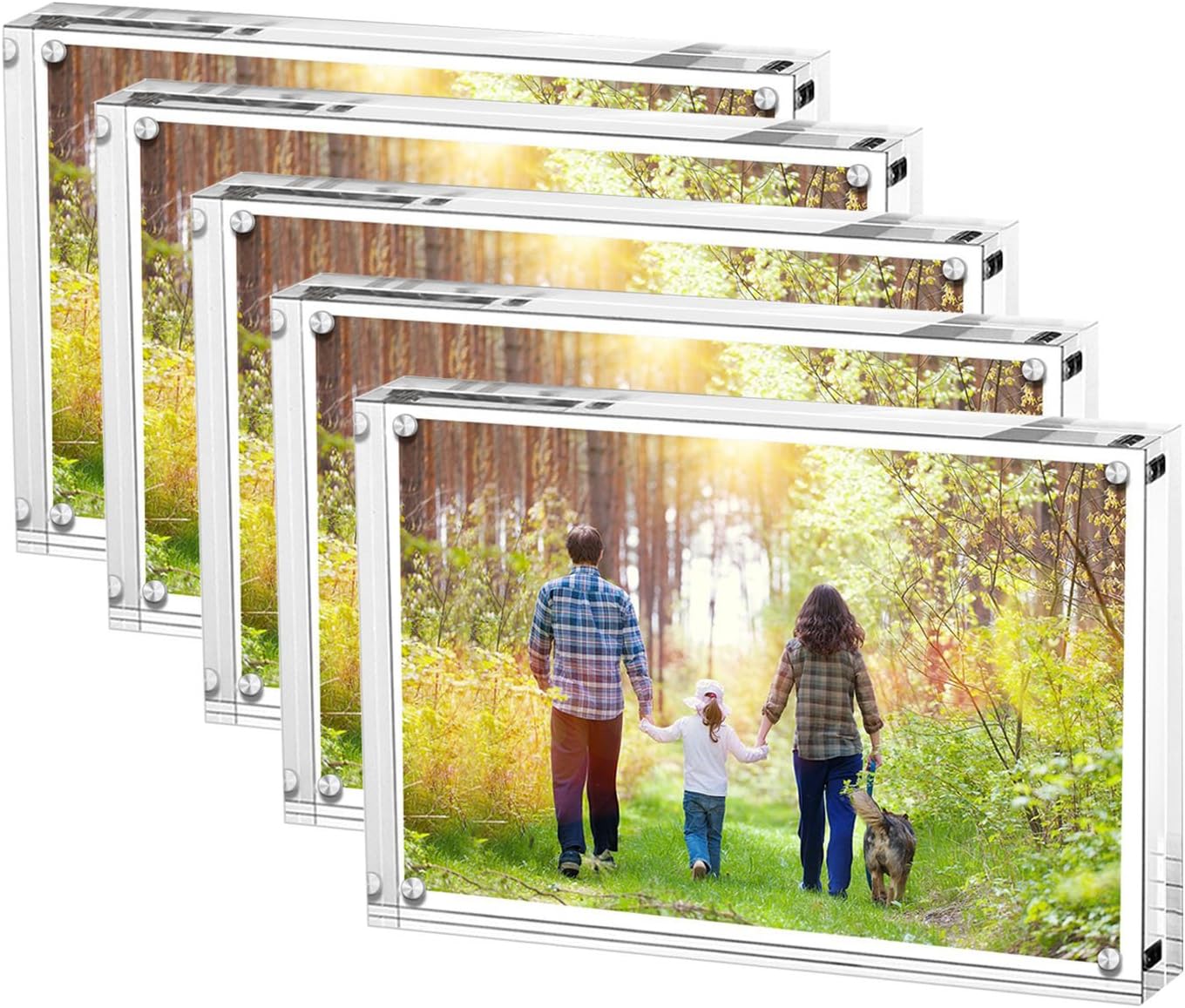 FUBESK Cornici Magnetiche In Acrilico Trasparente Per Parete O Desktop – Espositore Per Poster E Foto, 5 Misure