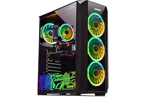 AQVIN Gaming Tower PC Desktop - Hexa Core i7 Processor Up to 4.6Ghz, GeForce RTX 5060 8GB GDDR6 Graphics Card, 2TB SSD (Fast 