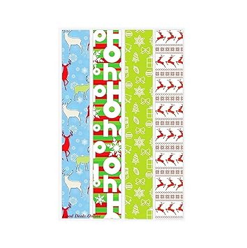 4 Different Festive Fun Merry Christmas Paper Chain Decoration
