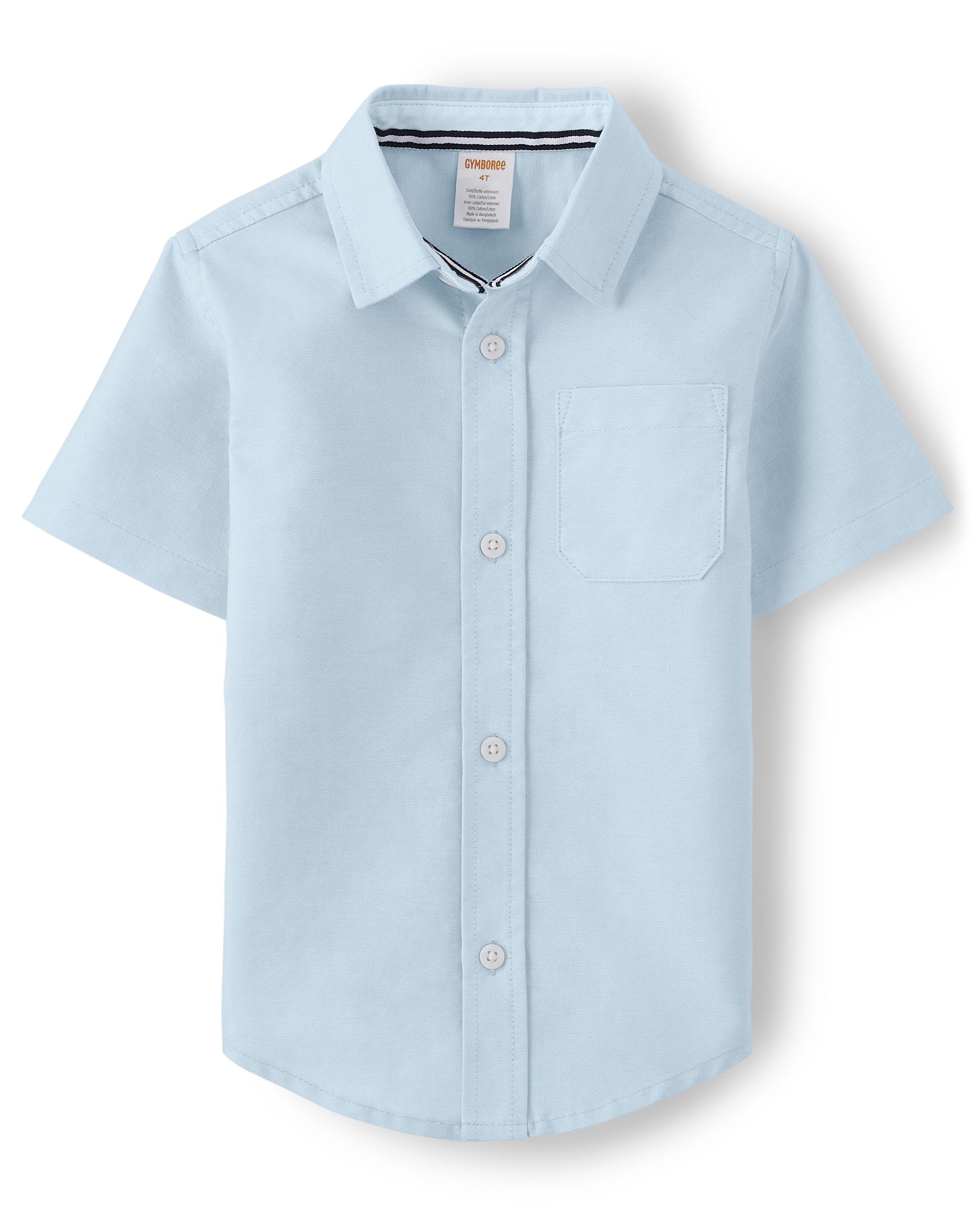 Photo 1 of (size 7) (used/fair) (bagged) Gymboree,and Toddler Short Sleeve Oxford Button Up Dress Shirt,Sky Blue,7