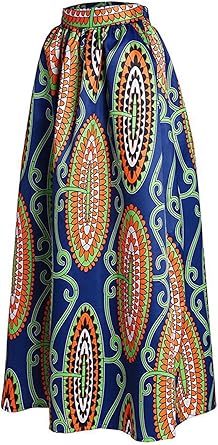 printed pleated maxi skirt