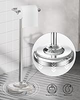 WZRUA Free Standing Toilet Roll Holder Chrome Stainless Steel Double Post view 4