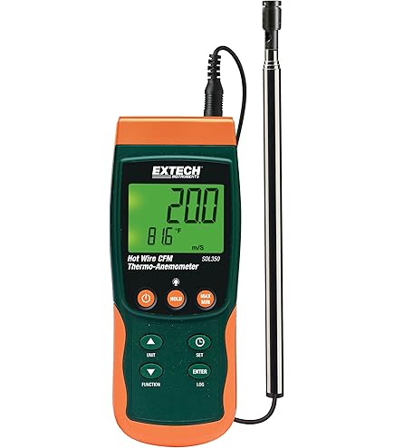 EXTECH, 1 Fpm Air Velocity Resolution, CFM, Anemometer - 1PKZ4|AN100