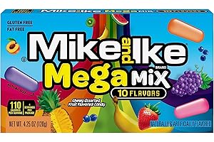 SAIBERTAN Mike and Ike Candy, Mega Mix, 4.25oz Theater Box, Pack of 12
