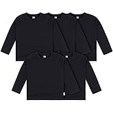Gerber Unisex-Baby Toddler 5-Pack Solid Long Sleeve T-Shirts Jersey 160 GSM