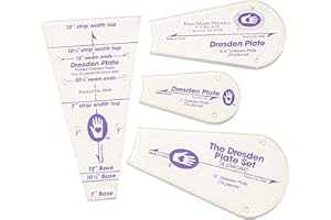 MARTI MICHELL Perfect Patchwork Template-Dresden Plate, Package of Four