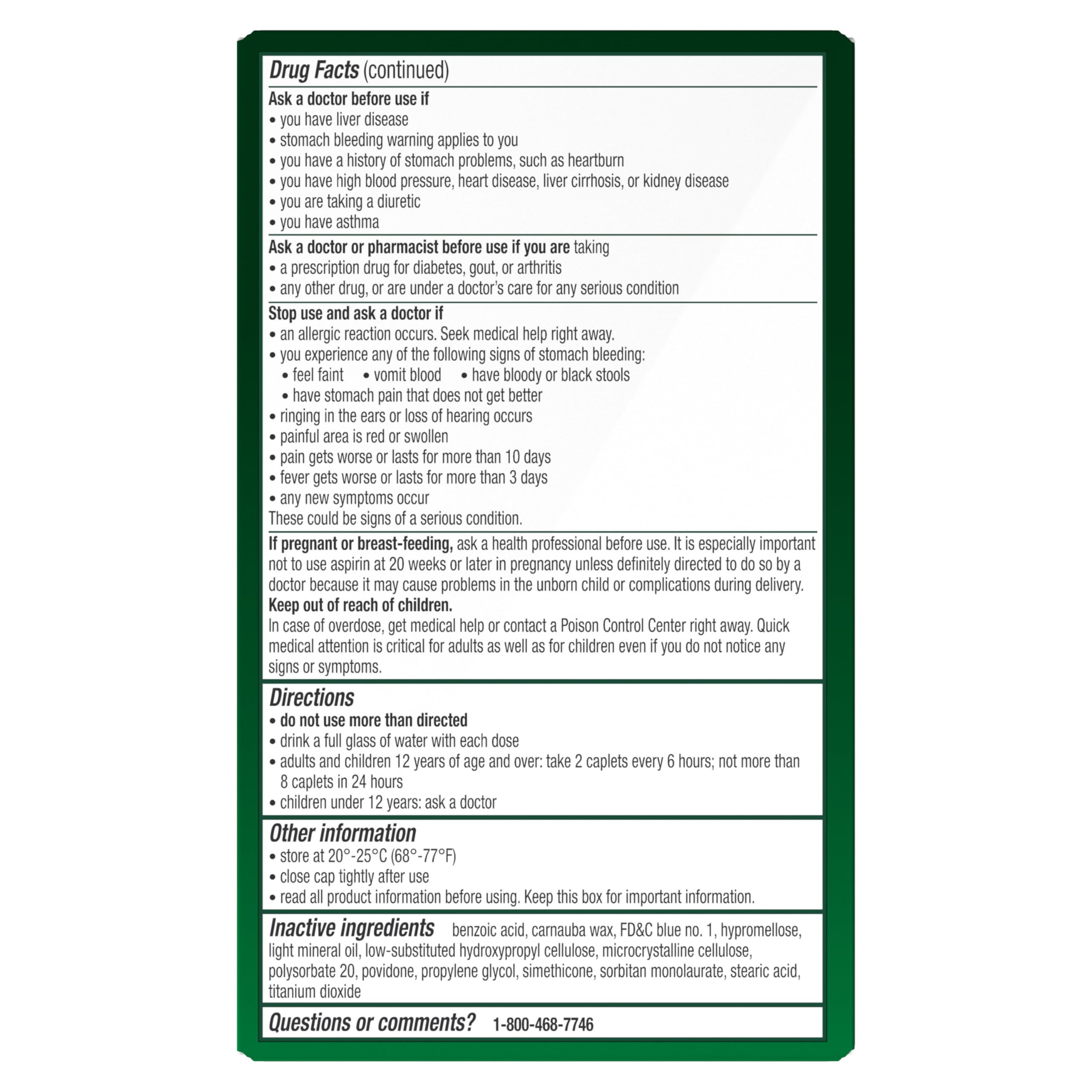Excedrin Extra Strength Pain Relief Caplets for Headache Relief, Acetaminophen 250mg, Aspirin 250mg, Caffeine 65mg, Pain Reliever, 200 Count