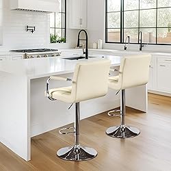 Yaheetech Bar Stools Set of 2, PU Leather